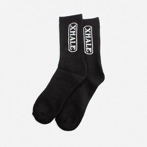 Xhale Black Eternal Logo Sock