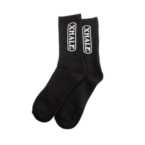 Xhale Black Eternal Logo Sock