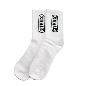 Xhale Eternal Logo White Socks