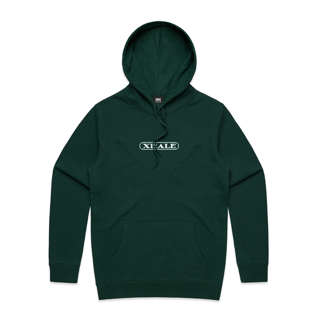 Xhale Eternal Hoodie Forest Green Layflat